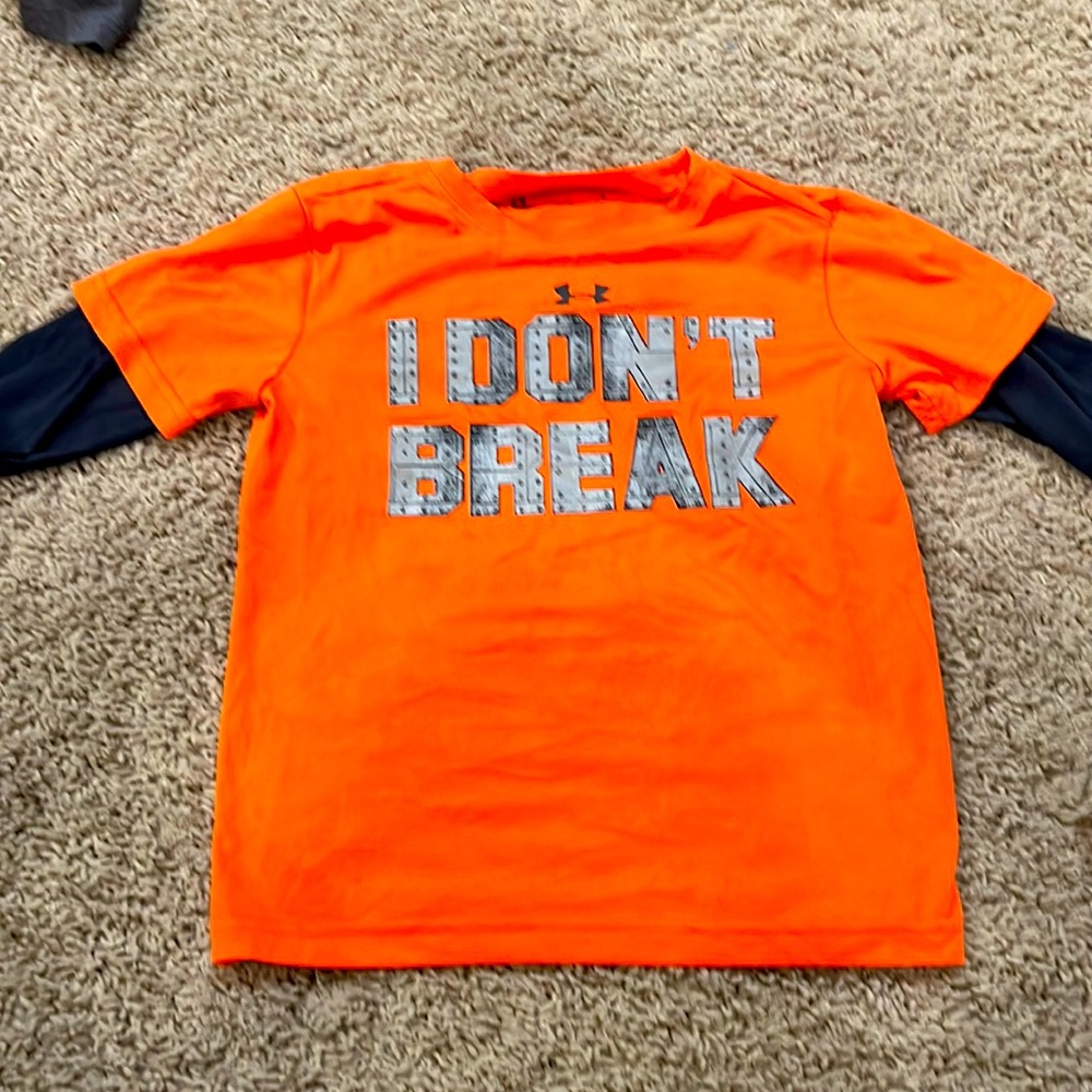 Under Armour orange and black long sleeve